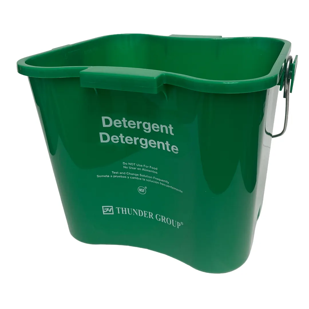 Thunder Group PLCP006GR Sanitizing Pail 6 Qt 9-3/4" x 8-1/2" x 7-1/4" Green Polypropylene NSF