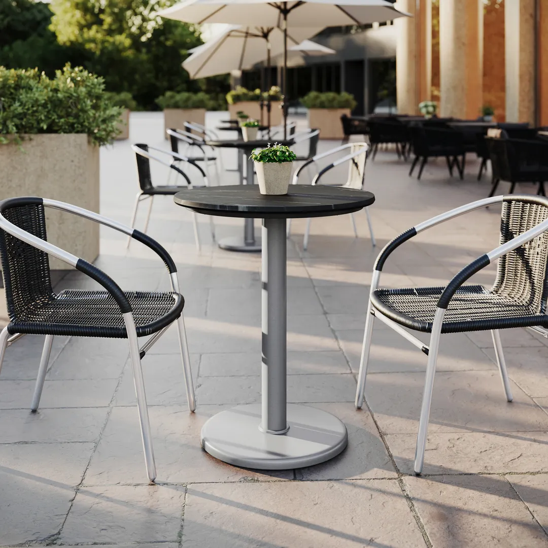 Flash Furniture ST-RD24-BKMAR-TR18S-GG Outdoor Table