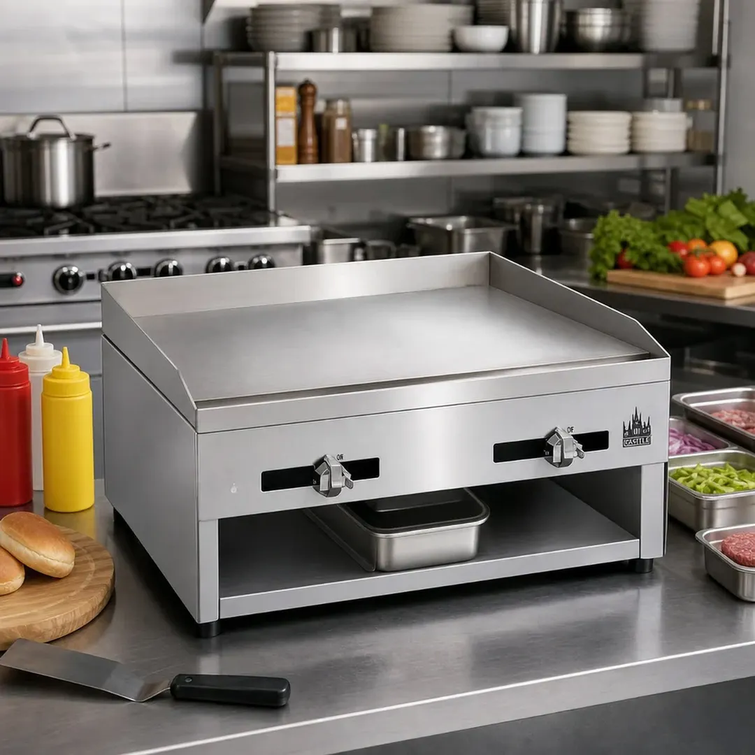 Comstock-Castle 1020 20" Countertop Gas Griddle with Manual Controls, 1/2" Steel Plate, 24.000 BTU