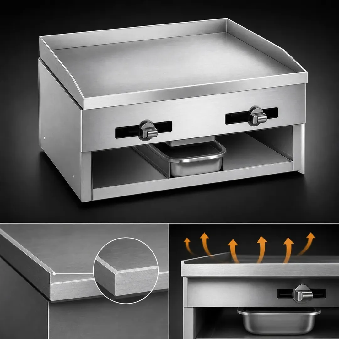 Comstock-Castle 10T20 20" Countertop Gas Griddle with Thermostat / Solid State Controls, 24.000 BTU