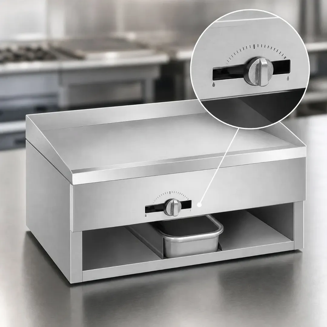 Comstock-Castle 10T24 24" Countertop Gas Griddle with Thermostat / Solid State Controls, 36.000 BTU
