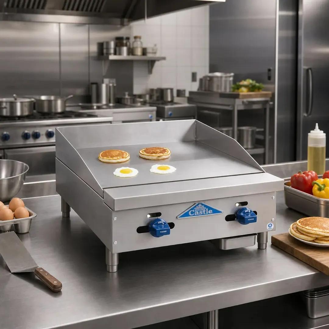 Comstock-Castle 3224MG 24" Countertop Gas Griddle with Manual Control, 1" Steel Plate, 50.000 BTU