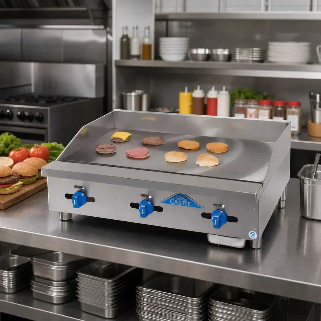 Comstock-Castle 3248MG 48" Countertop Gas Griddle with Manual Controls, 1" Steel Plate, 100.000 BTU