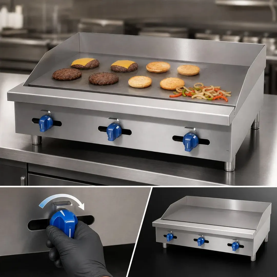 Comstock-Castle 3248MG 48" Countertop Gas Griddle with Manual Controls, 1" Steel Plate, 100.000 BTU