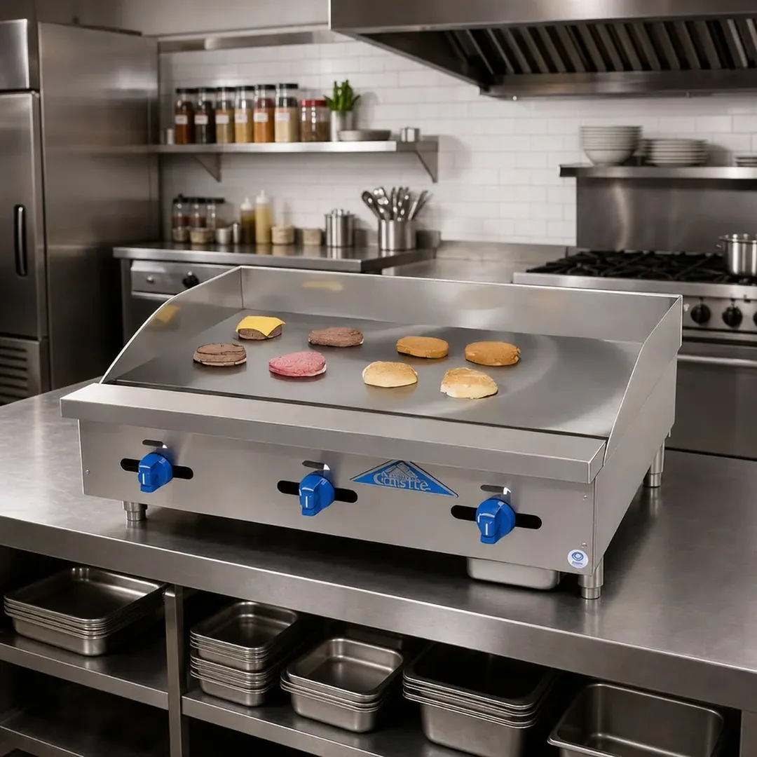 Comstock-Castle 3272MG 72" Countertop Gas Griddle with Manual Controls, 1" Steel Plate, 150.000 BTU