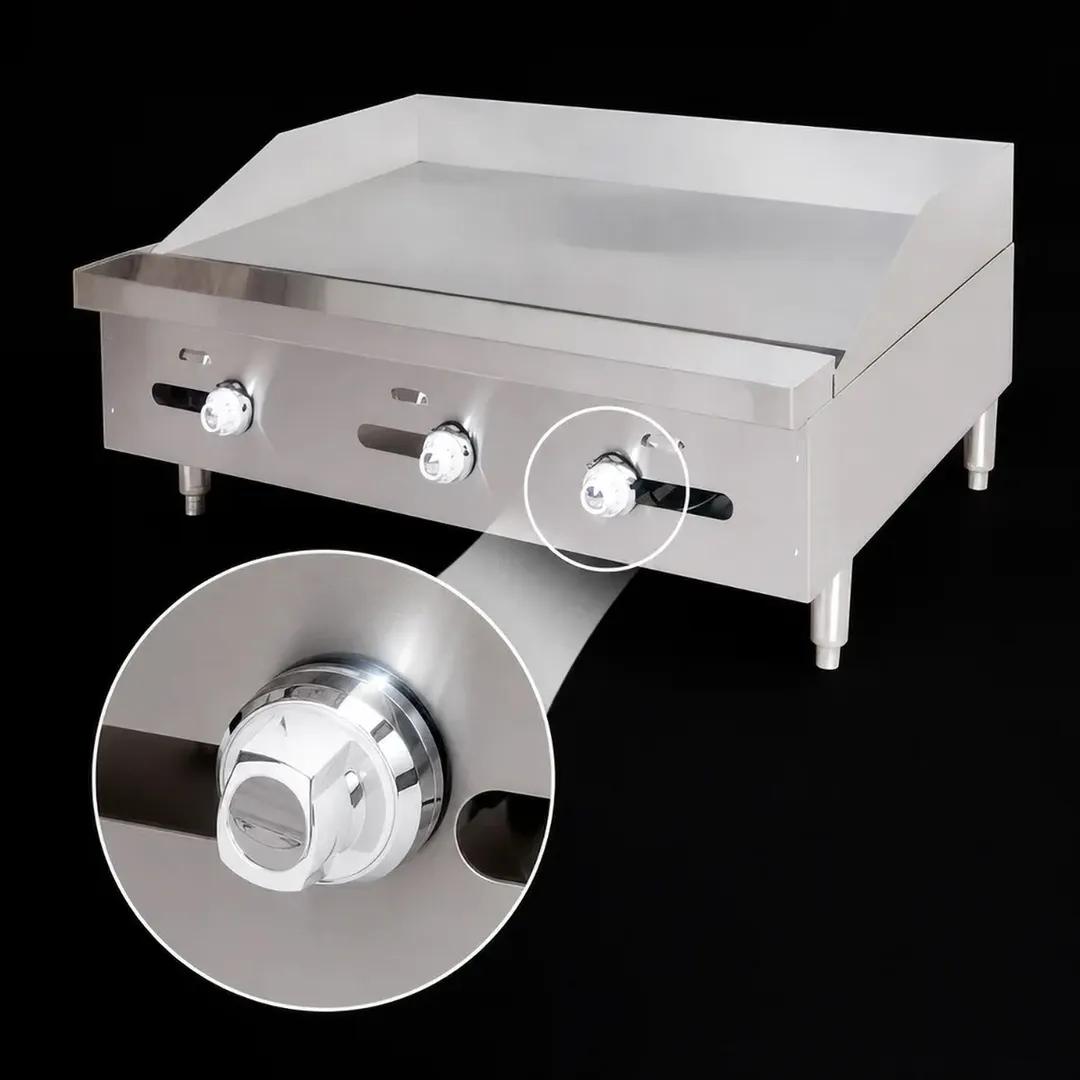 Comstock-Castle 3272TG 72" Countertop Gas Griddle with Thermostat / Solid State Controls, 150.000 BTU