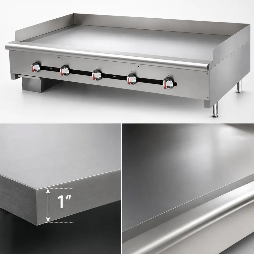 Comstock-Castle CCMG3160-1 60" Countertop Gas Griddle with Manual Controls, 150.000 BTU