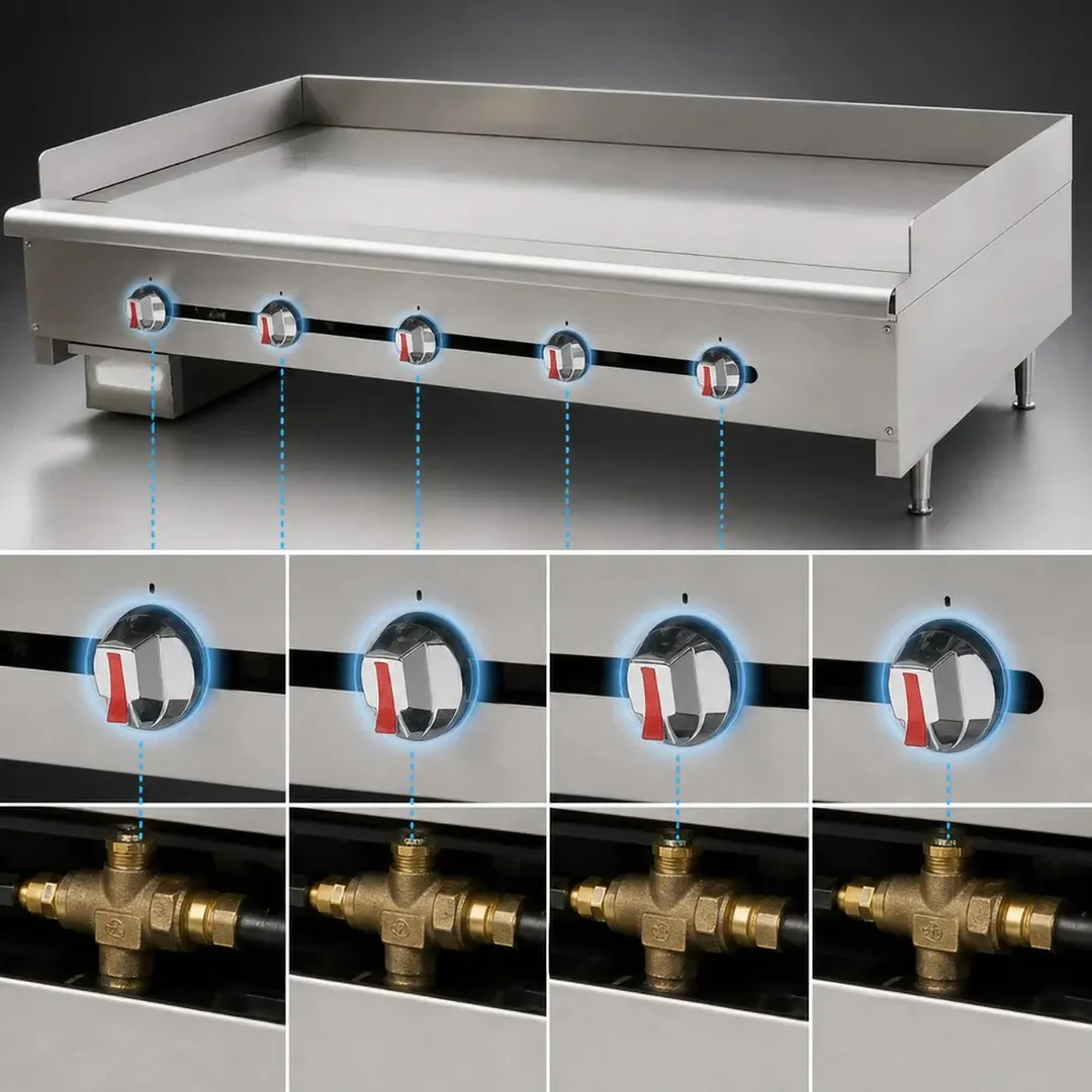Comstock-Castle CCMG3160-1 60" Countertop Gas Griddle with Manual Controls, 150.000 BTU