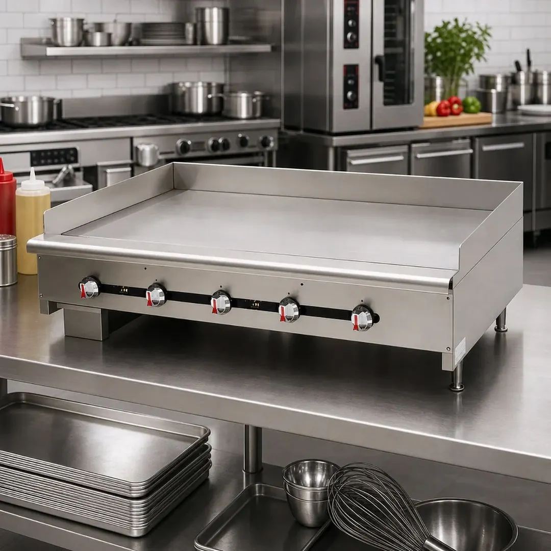 Comstock-Castle CCMG3136-1 36" Countertop Gas Griddle with (3) Manual Controls, 90.000 BTU