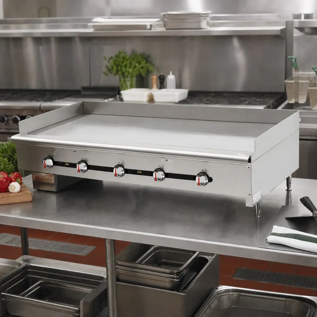 Comstock-Castle CCTG3124-1 24" Countertop Gas Griddle - Thermostat/Solid State Controls, 60.000 BTU