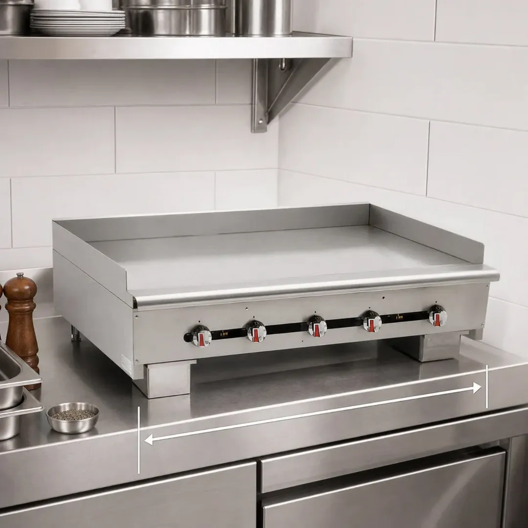 Comstock-Castle CCTG3124-1 24" Countertop Gas Griddle - Thermostat/Solid State Controls, 60.000 BTU