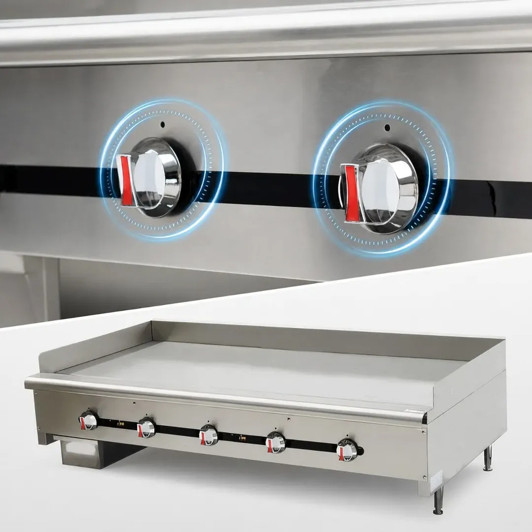 Comstock-Castle CCTG3124-1-C Countertop Gas Griddle - Thermostat/Solid State Controls, Carbon Steel