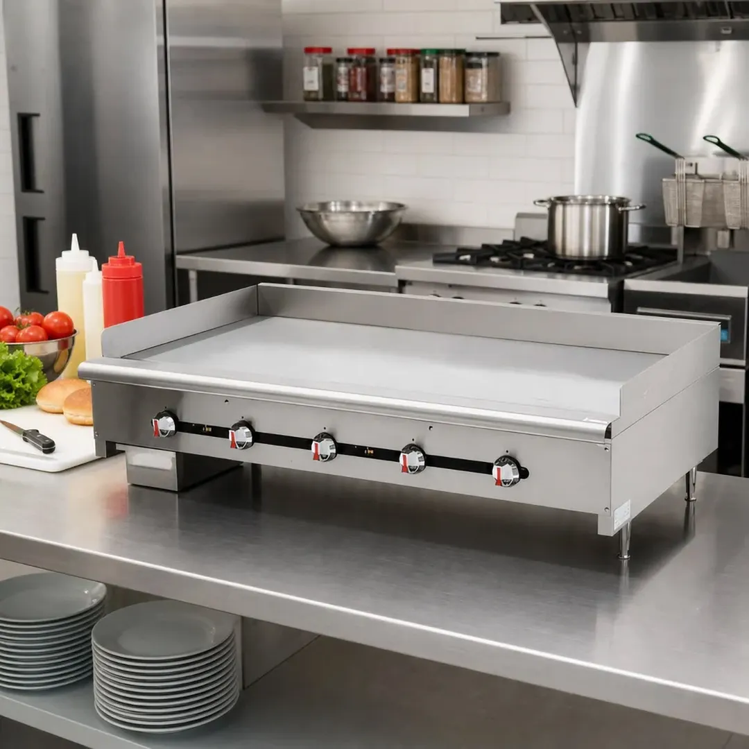 Comstock-Castle CCTG3136-1 36" Countertop Gas Griddle - Thermostat/Solid State Controls, 90,000 BTU