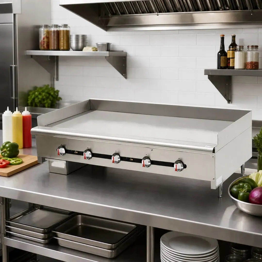 Comstock-Castle CCTG3160-1-C 60" Countertop Gas Griddle with Thermostat/Solid Controls, Carbon Steel