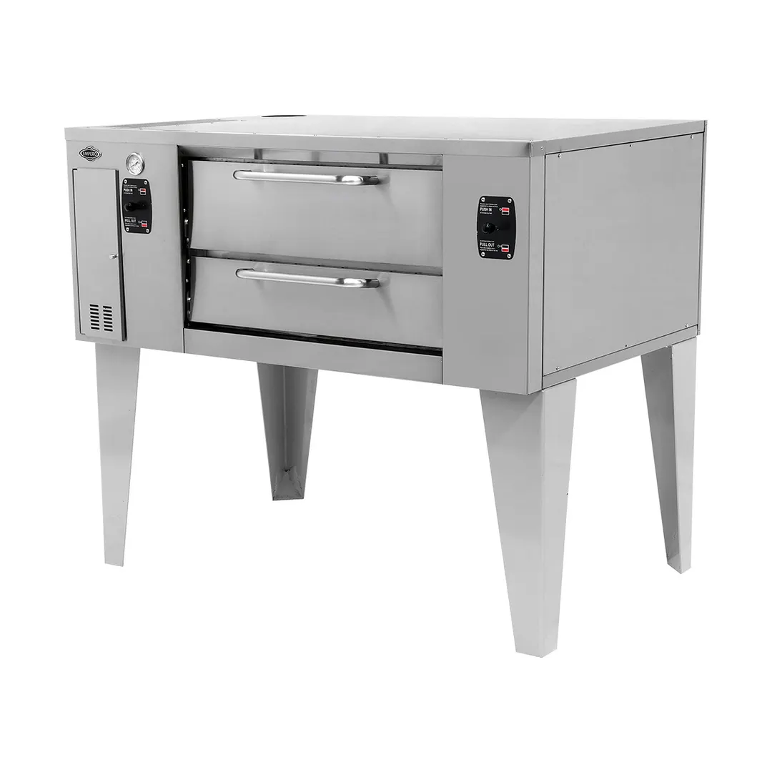 EMPERO EMP.BP-D-152 77.5" Gas Deck-Type Pizza Bake Oven with Legs, NG or LPG / 125,000 BTU