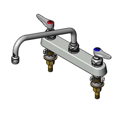 T&S Brass B-1122-WH4 Deck Mount Faucet