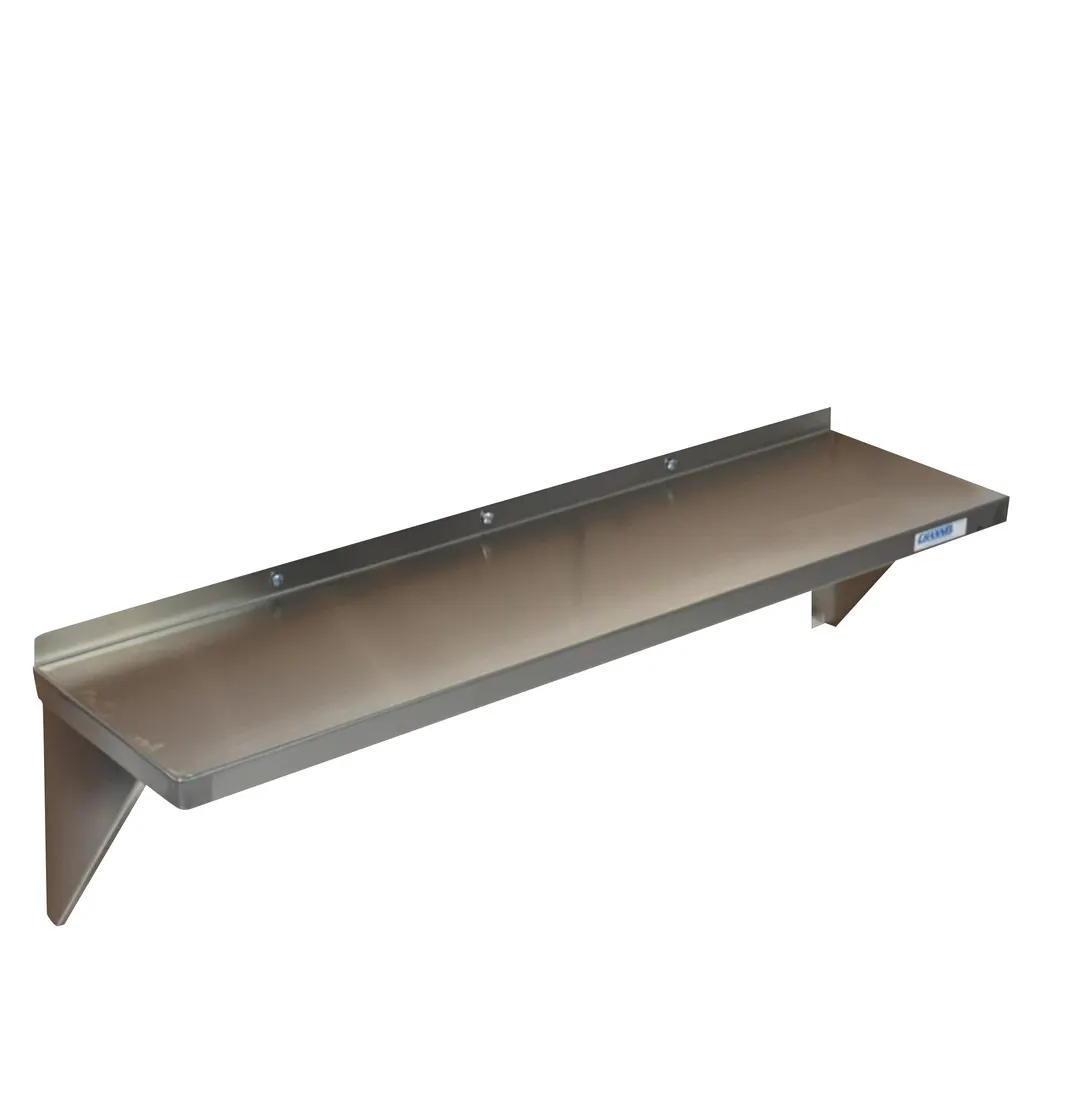 Channel SWS1248 Solid Knock-Down Wall Shelving, 48 Inch x 12 Inch, Stainless Steel Construction