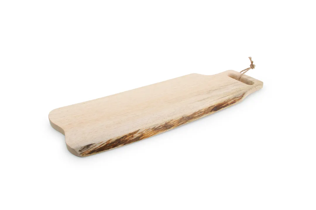 Wood&Food 5314562 Serving Board - Rectangular Mango Wood Tray 19.6" x 6", Grip Surface, No Handle
