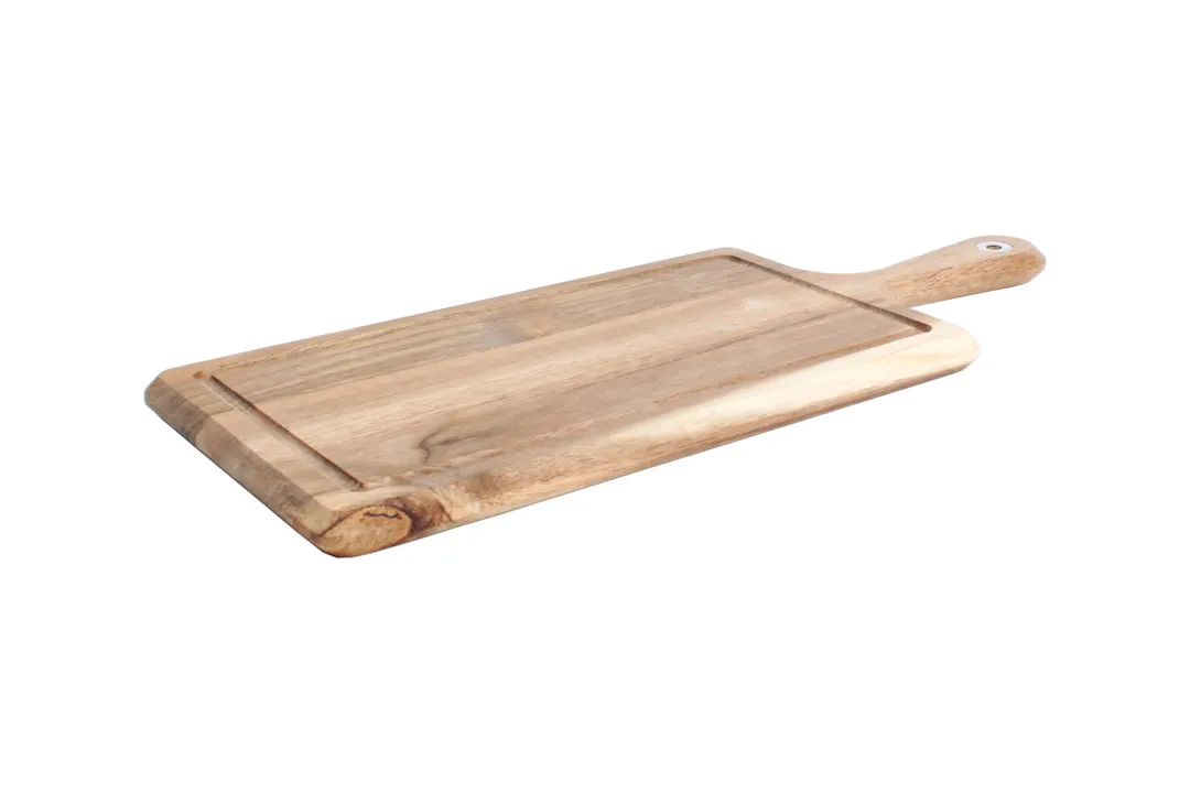 Wood&Food 5315000 Rectangular Acacia Serving Board, 17.7" x 7.3", Wood Finish, Handle‑Free Design