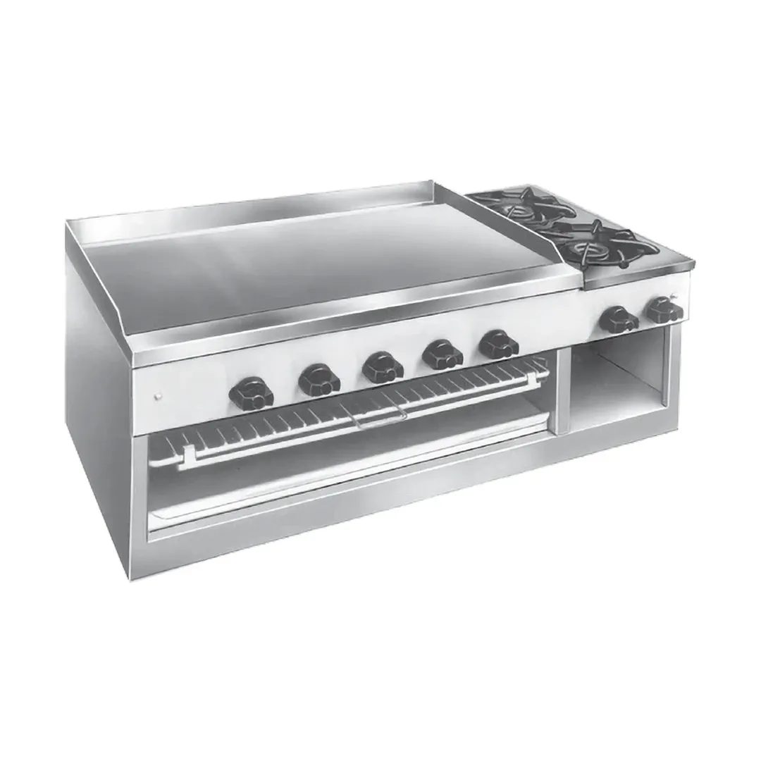 Comstock-Castle 11301B 40" Countertop Gas Griddle/Hotplate/Chesemelter Combo, 74.000 BTU