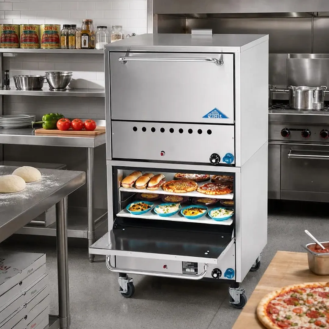 Comstock-Castle 2PO26 31" Double Deck Gas Pizza Oven - 30,000 BTU / Stainless Steel Exterior