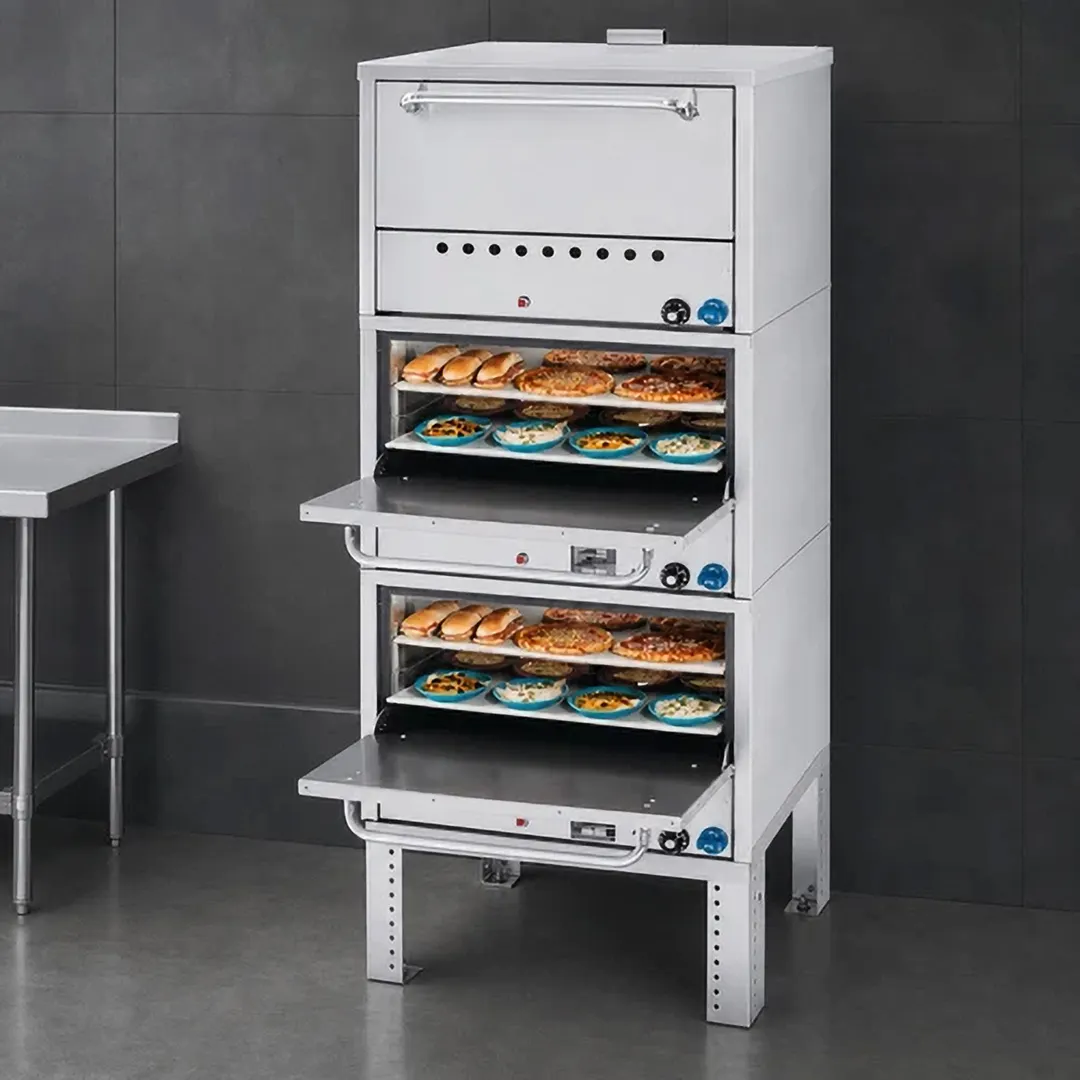 Comstock-Castle 2PO26 31" Double Deck Gas Pizza Oven - 30,000 BTU / Stainless Steel Exterior