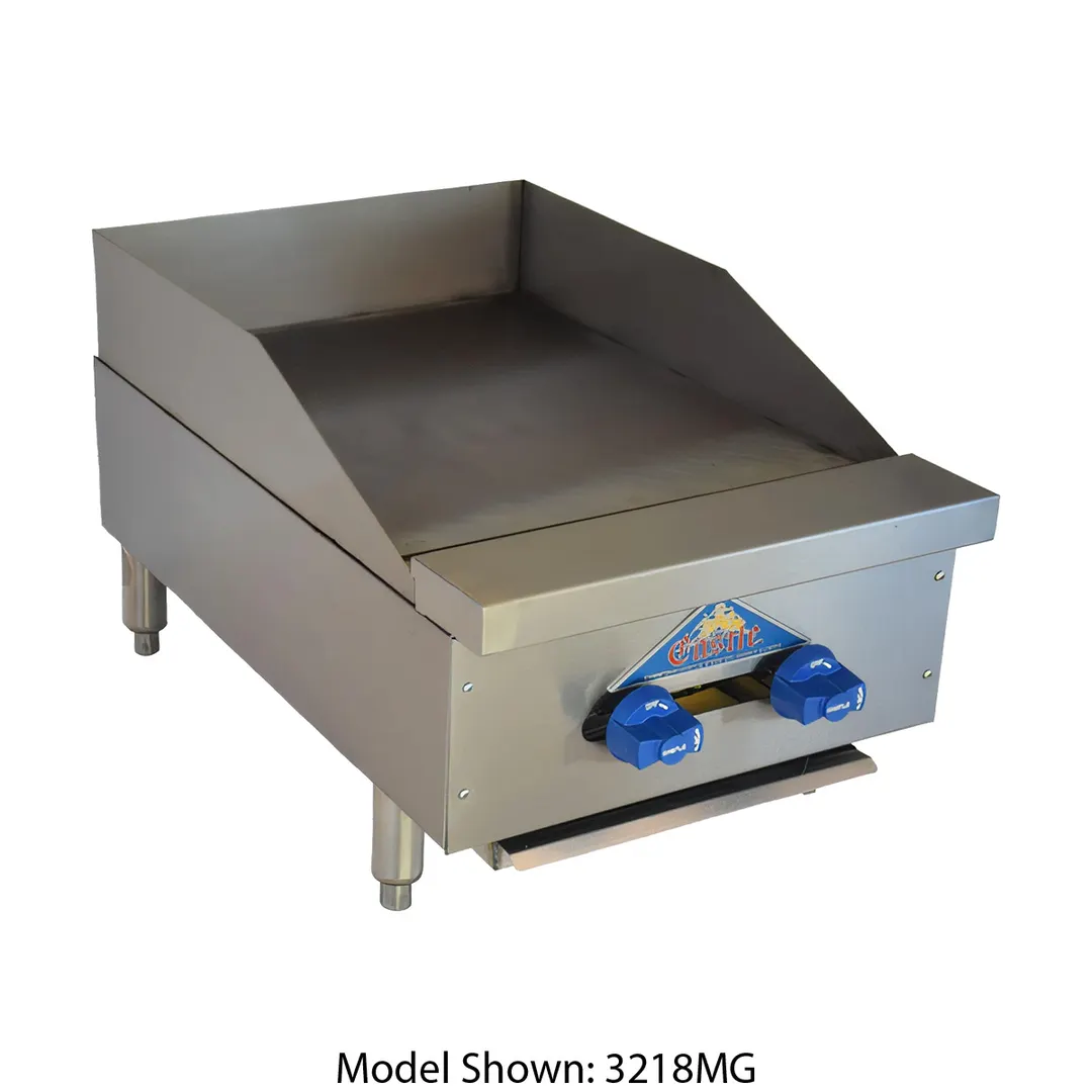 Comstock-Castle 3218TG 18" Stainless Steel Countertop Gas Griddle with (2) Burners - 36,000 BTU