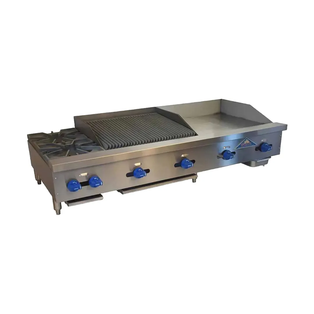 Comstock-Castle 3260-30-1.5RB 60" Countertop Hotplate/Griddle/Charbroiler Combination, 160.000 BTU
