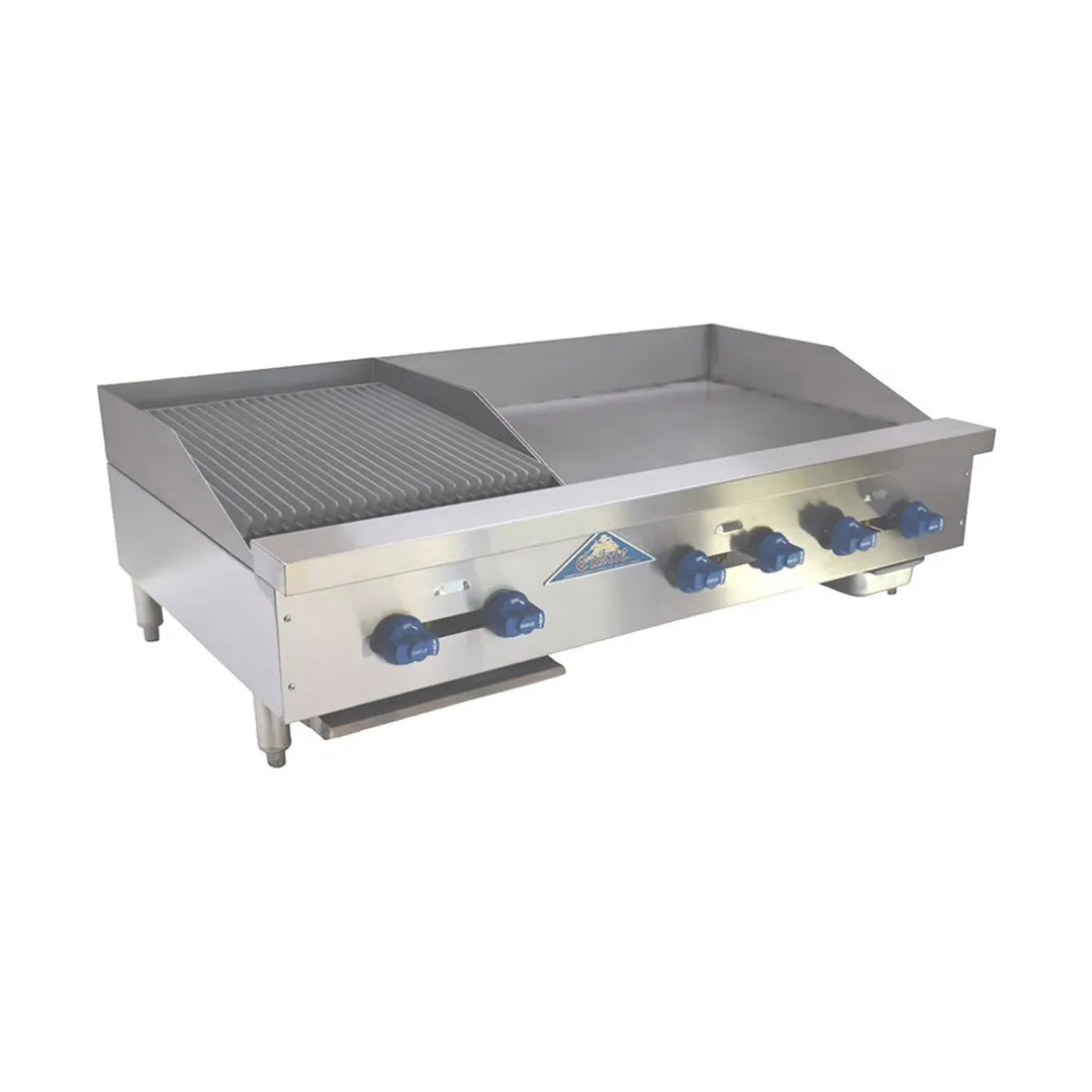 Comstock-Castle 3260-42-1.5RB 60" Countertop Gas Griddle/Charbroiler Combination, 148.000 BTU