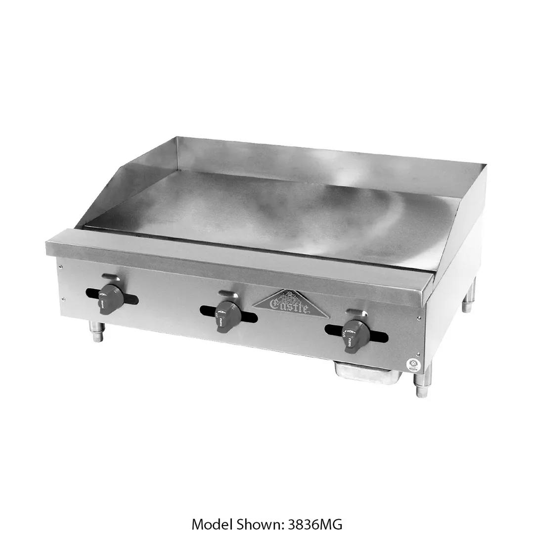Comstock-Castle 3860TG 60" Countertop Gas Griddle with Thermostat / Solid State Controls, 150.000 BTU