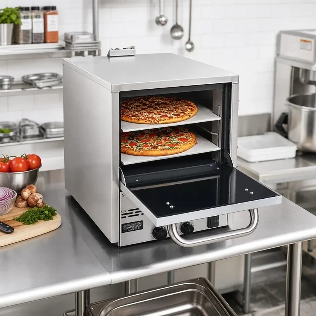 Comstock-Castle CC-PO19 24" Stainless Steel Gas Countertop Pizza Oven - 25,000 BTU