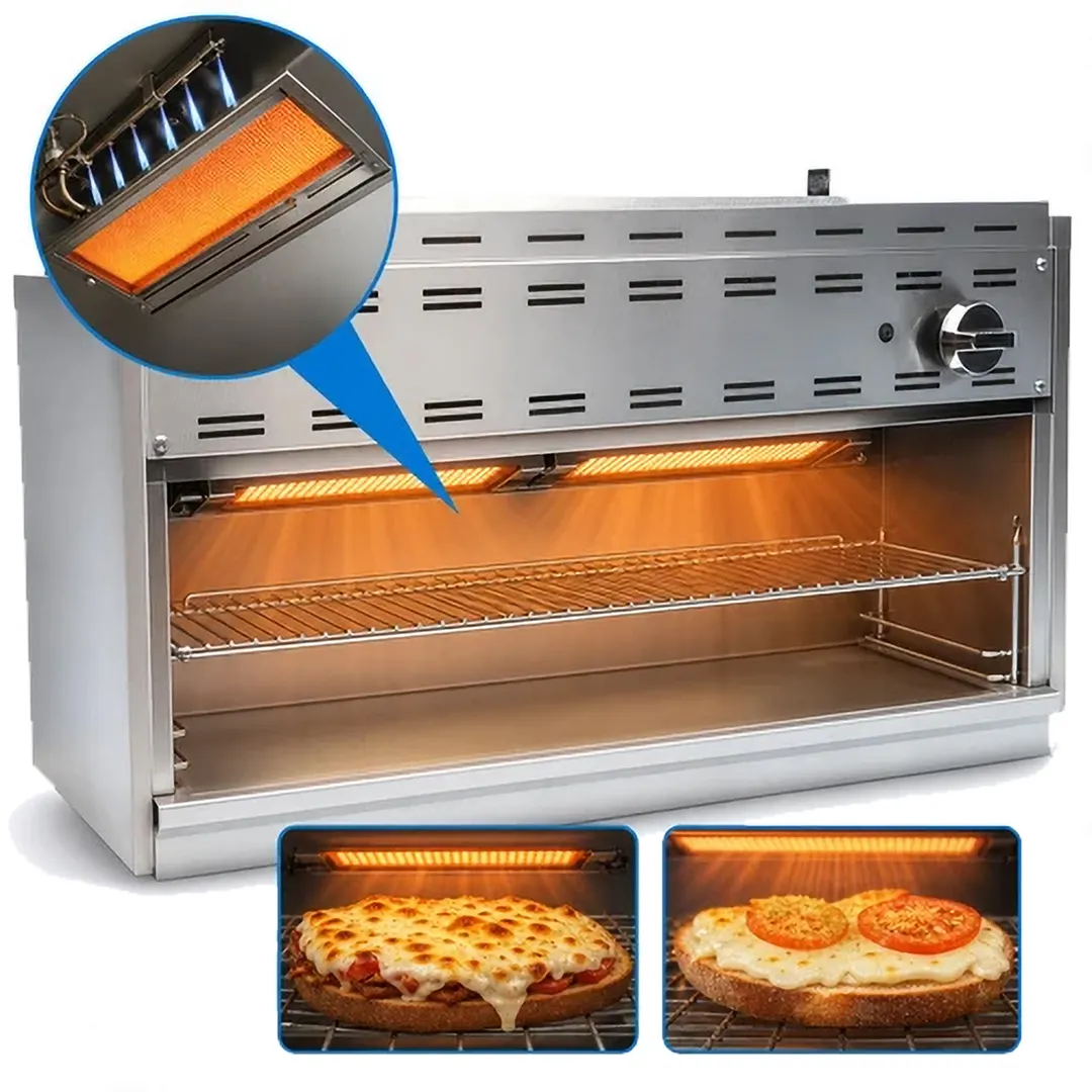 Comstock-Castle CCCM-48 48" Gas Cheesemelter, (2) Infrared Burner with Manual Control - 40,000 BTU