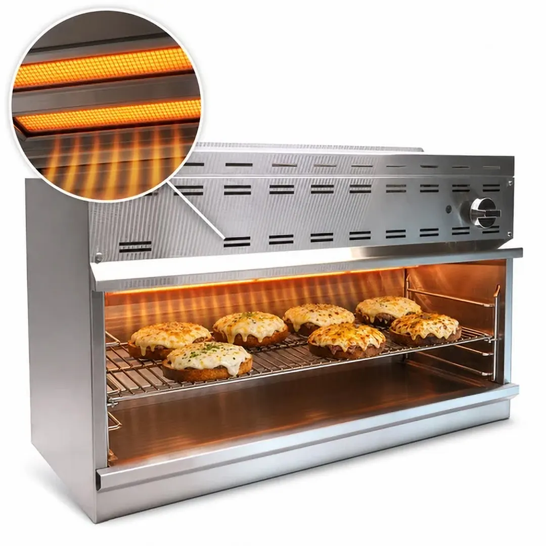 Comstock-Castle CCCM-60 60" Gas Cheesemelter, (2) Infrared Burners with Manual Control - 50,000 BTU