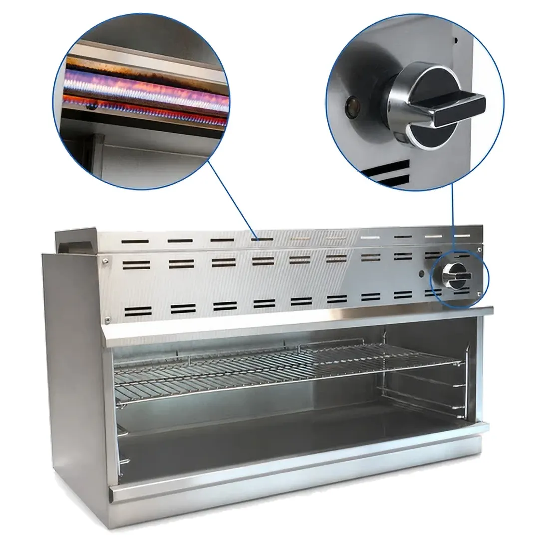 Comstock-Castle CCCM-60 60" Gas Cheesemelter, (2) Infrared Burners with Manual Control - 50,000 BTU