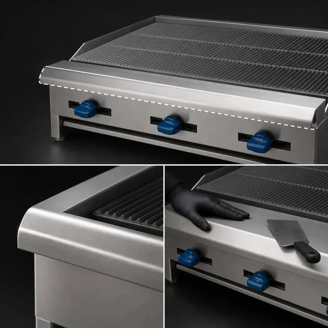 Comstock-Castle ELB60 60" Countertop Gas Lava Rock Charbroiler w/ (5) Burners, 150.000 BTU