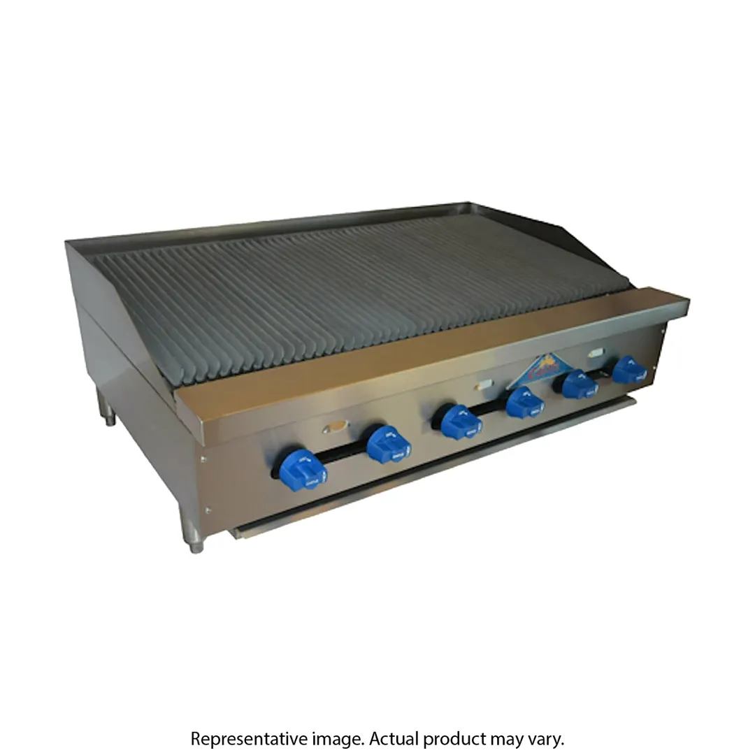 Comstock-Castle FHP60-5RB 60" Countertop Gas Radiant Charbroiler w/ (5) Burners, 125.000 BTU