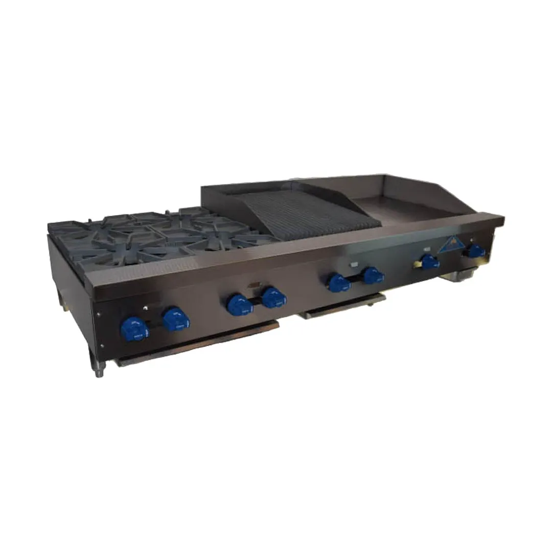 Comstock-Castle FHP72-36-1RB 72" Countertop Hotplate/Griddle/Charbroiler Combos - 216.000 BTU