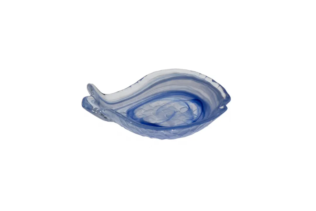Ardacam 5551-64 Fish Bowl, 6.3" W x 4.5" D, 3.4 oz Capacity, Clear Blue Glass Aquarium Serving Bowl