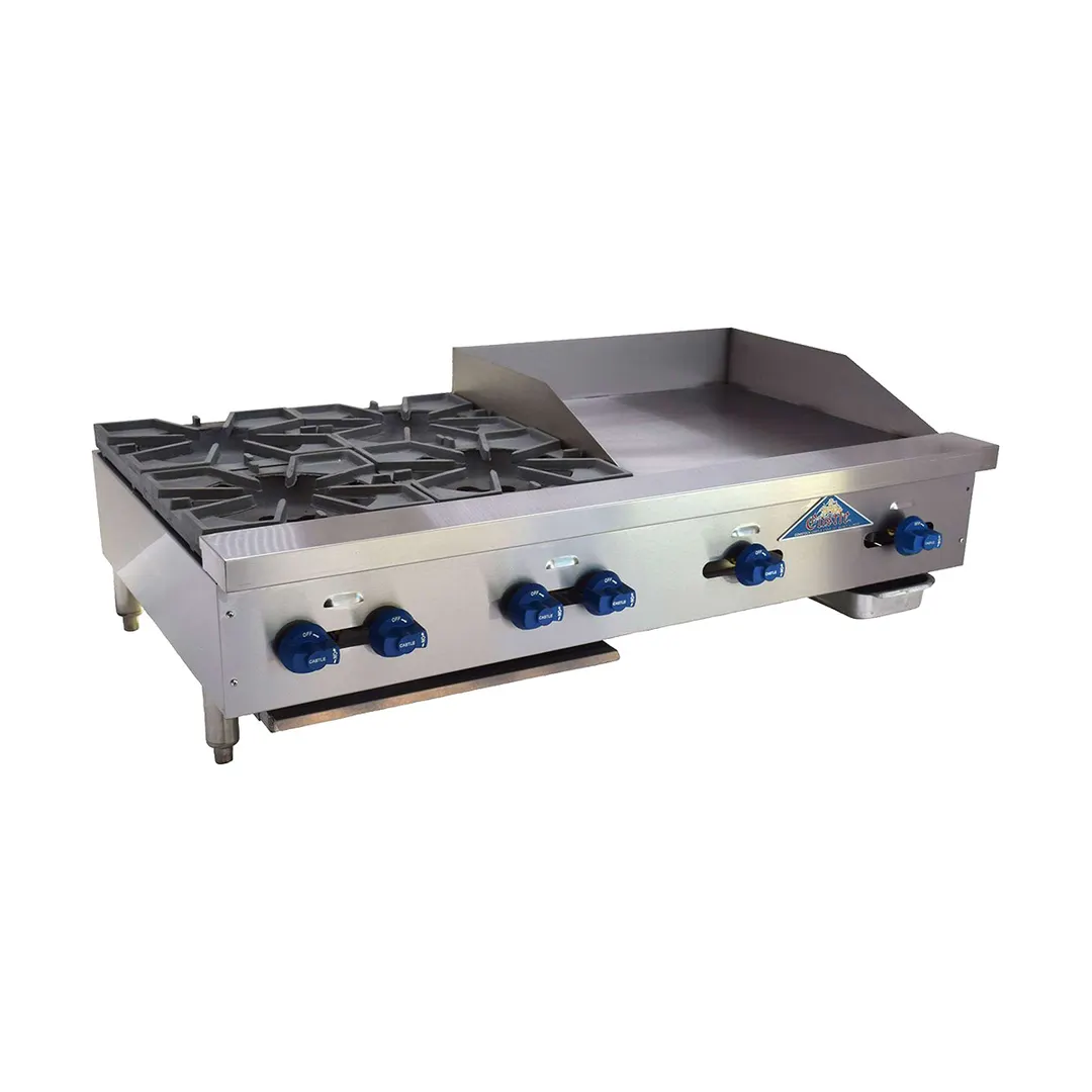 Comstock-Castle FHP60-36 60" Countertop Gas Griddle/Hotplate Combo, Manual Controls, 183.000 BTU