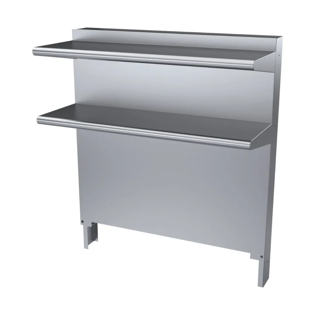 Garland US Range CCDHS-36 Cuisine Backguard/Flue Riser, with Double High Shelves