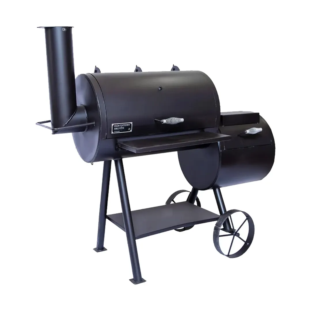 Old Country BBQ Pits WRANGLER Free Standing Smoker Oven with Wood or Charcoal, (1) Comp. / (2) Racks