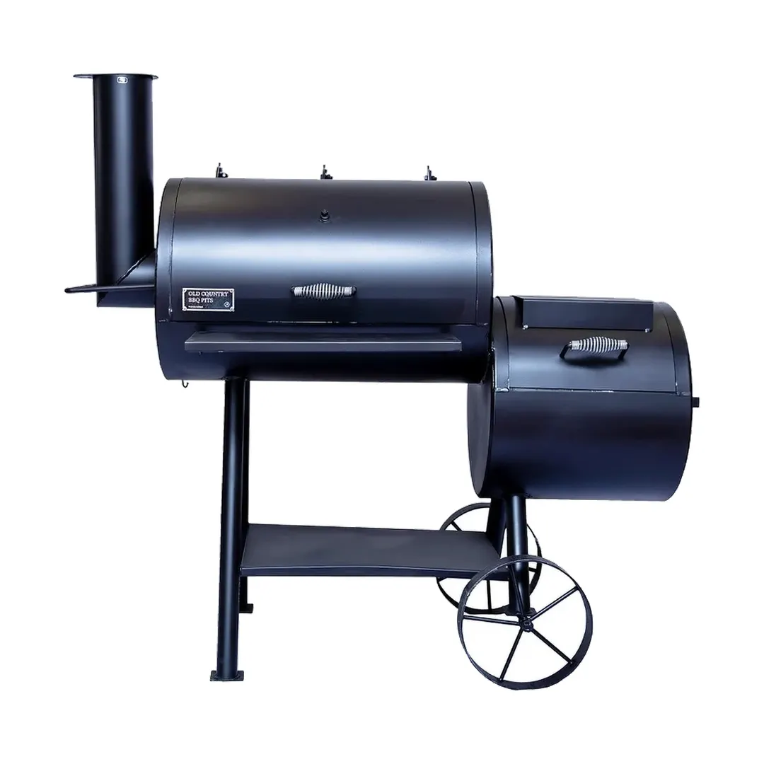 Old Country BBQ Pits WRANGLER Free Standing Smoker Oven with Wood or Charcoal, (1) Comp. / (2) Racks