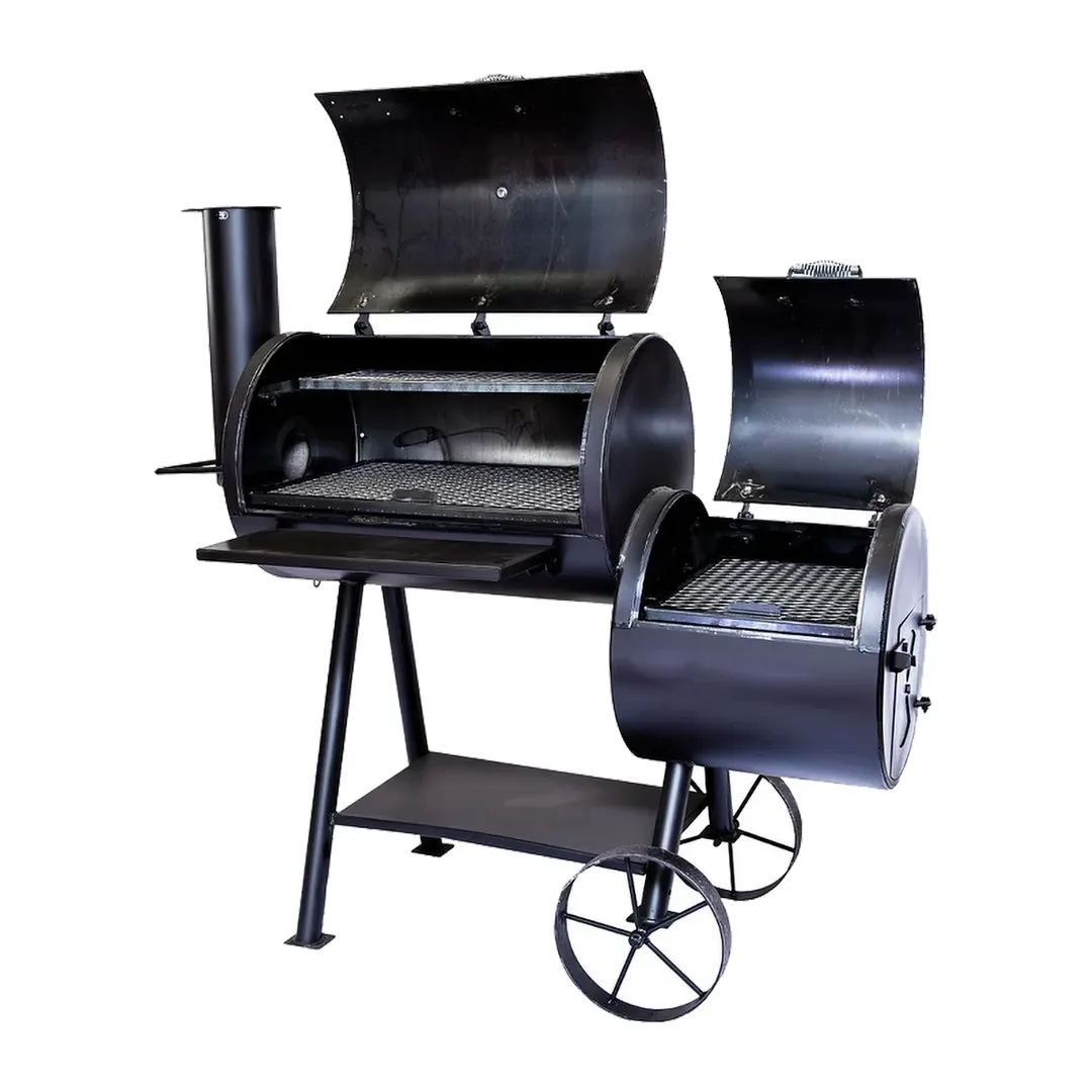Old Country BBQ Pits WRANGLER Free Standing Smoker Oven with Wood or Charcoal, (1) Comp. / (2) Racks