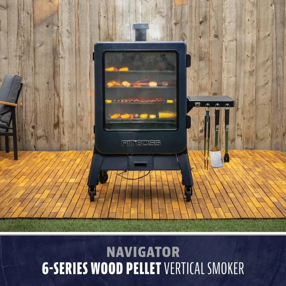 Pit Boss PBV6M Free Standing Smoker Oven with Wood Pellets, (1) Compartment - (5) Racks / 110-120V