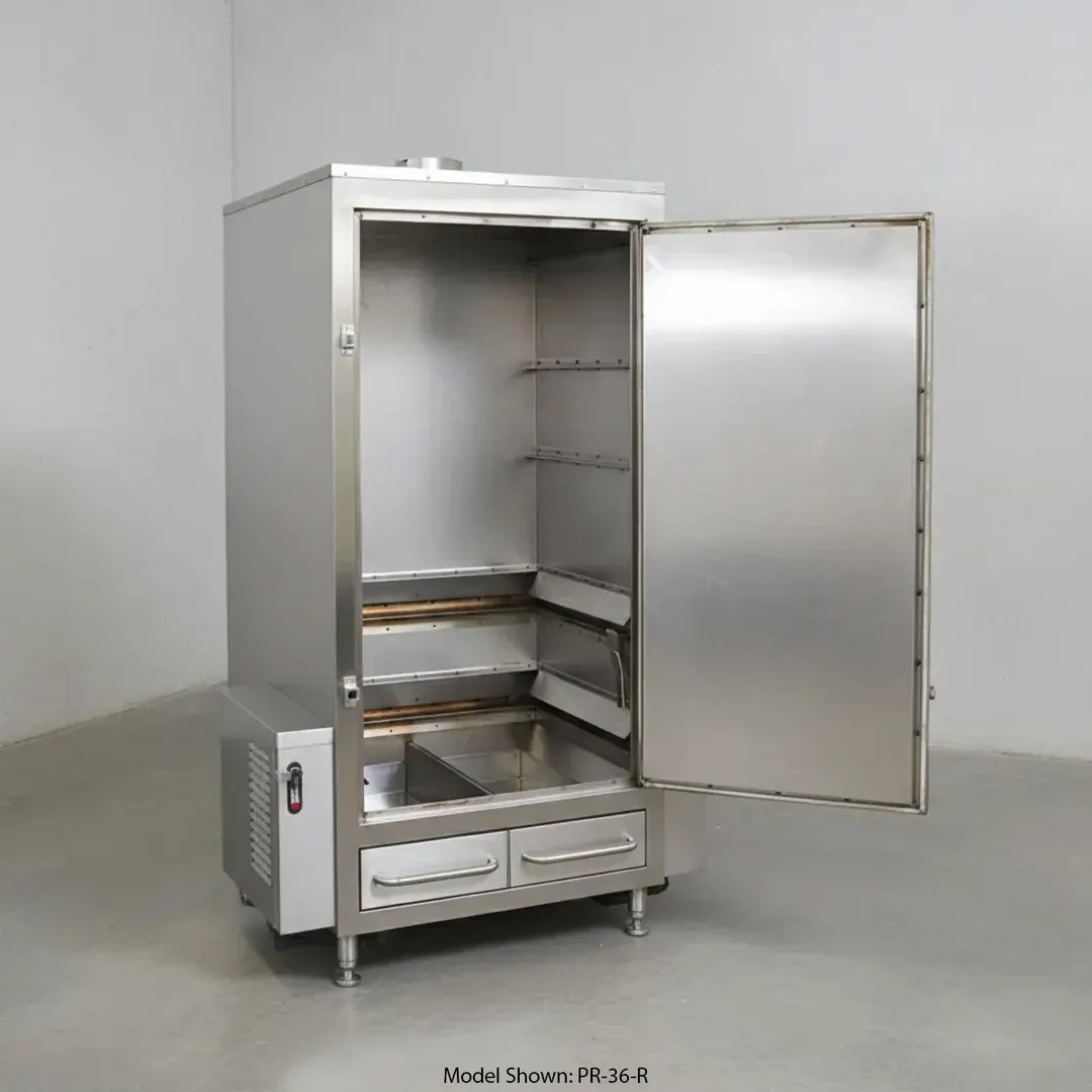 Town PR-36-L-SS 36" Gas Pig Roaster, (2) Levels of Perimeter Burners - Left Hinged Door / 225,000BTU