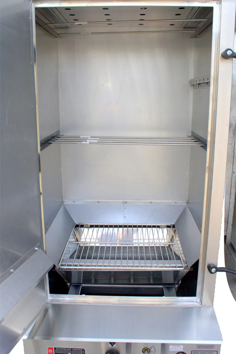 Town SM-24-L-SS-P 24" Masterrange® Smokehouse with Propane Gas, Left Hinged Door - 45,000 BTU