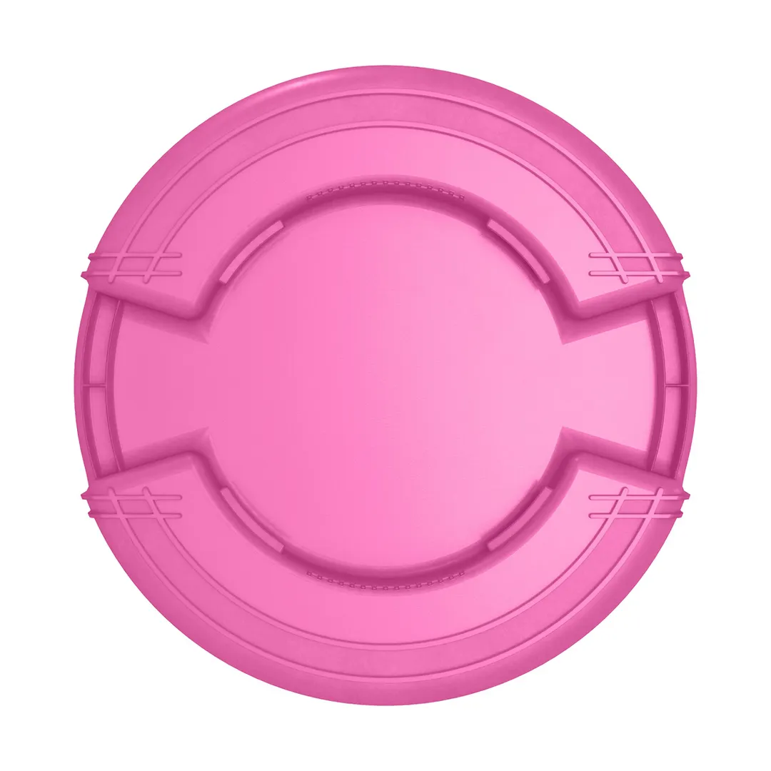 Carlisle 84103226 Bronco™ 32‑Gallon Round Trash Bin, 28" H x 21.4" Dia., Bright Pink Polyethylene, NSF Certified, Stackable, Ergonomic Handles, Integrated Bag Cinches - 1/Each