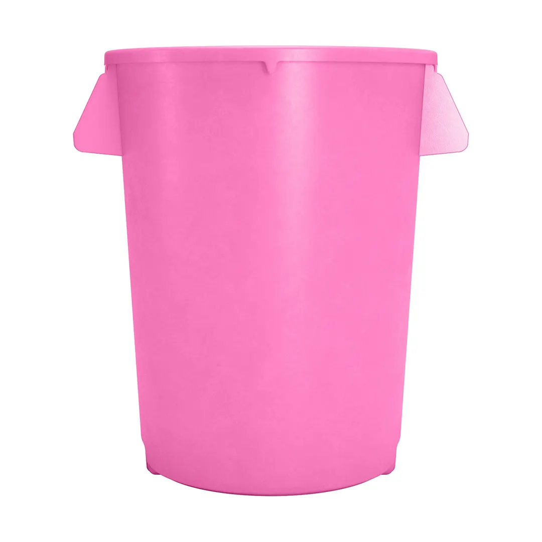 Carlisle 84104426 Bronco™ 44‑Gallon Round Pink Polyethylene Trash Bin, Stackable - 1/Each