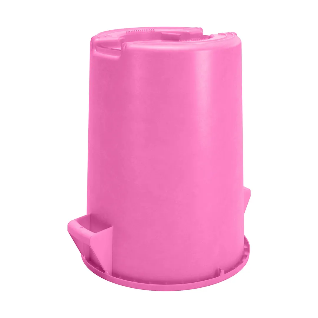 Carlisle 84104426 Bronco™ 44‑Gallon Round Pink Polyethylene Trash Bin, Stackable - 1/Each
