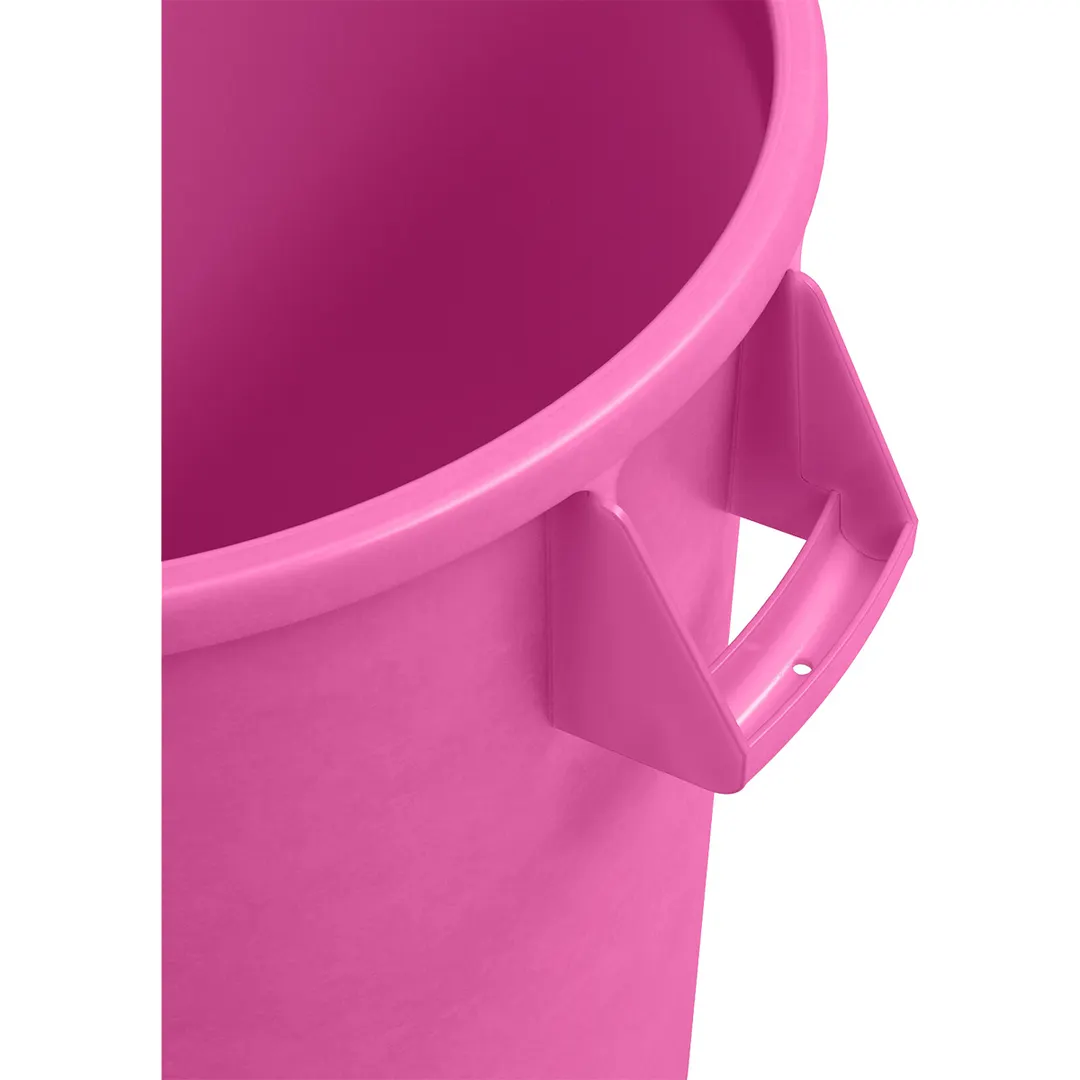 Carlisle 84104426 Bronco™ 44‑Gallon Round Pink Polyethylene Trash Bin, Stackable - 1/Each